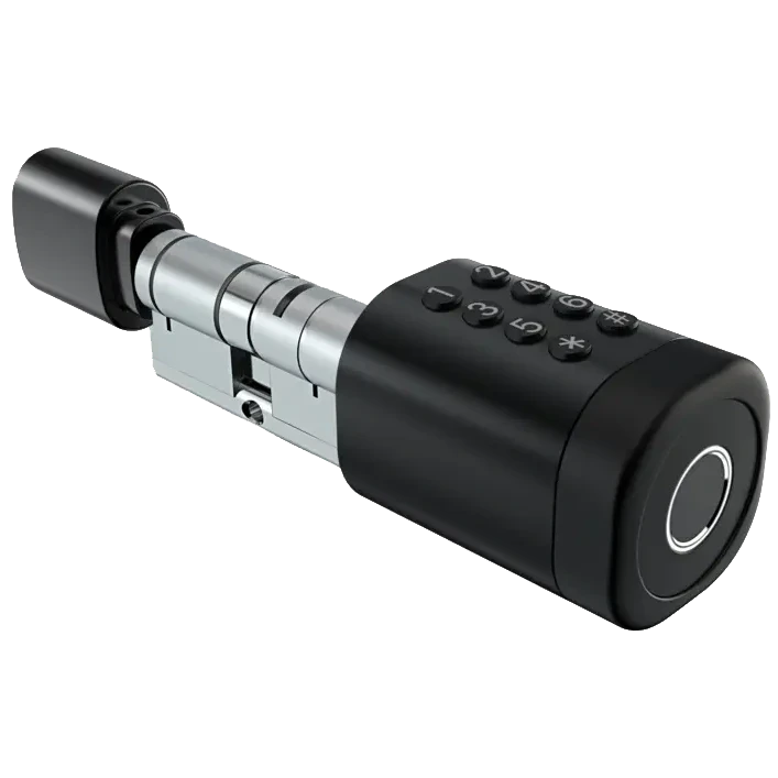 SEVEN LOCK SL-7774BF black (35-90мм) Умный дверной биометрический замок (цилиндр)